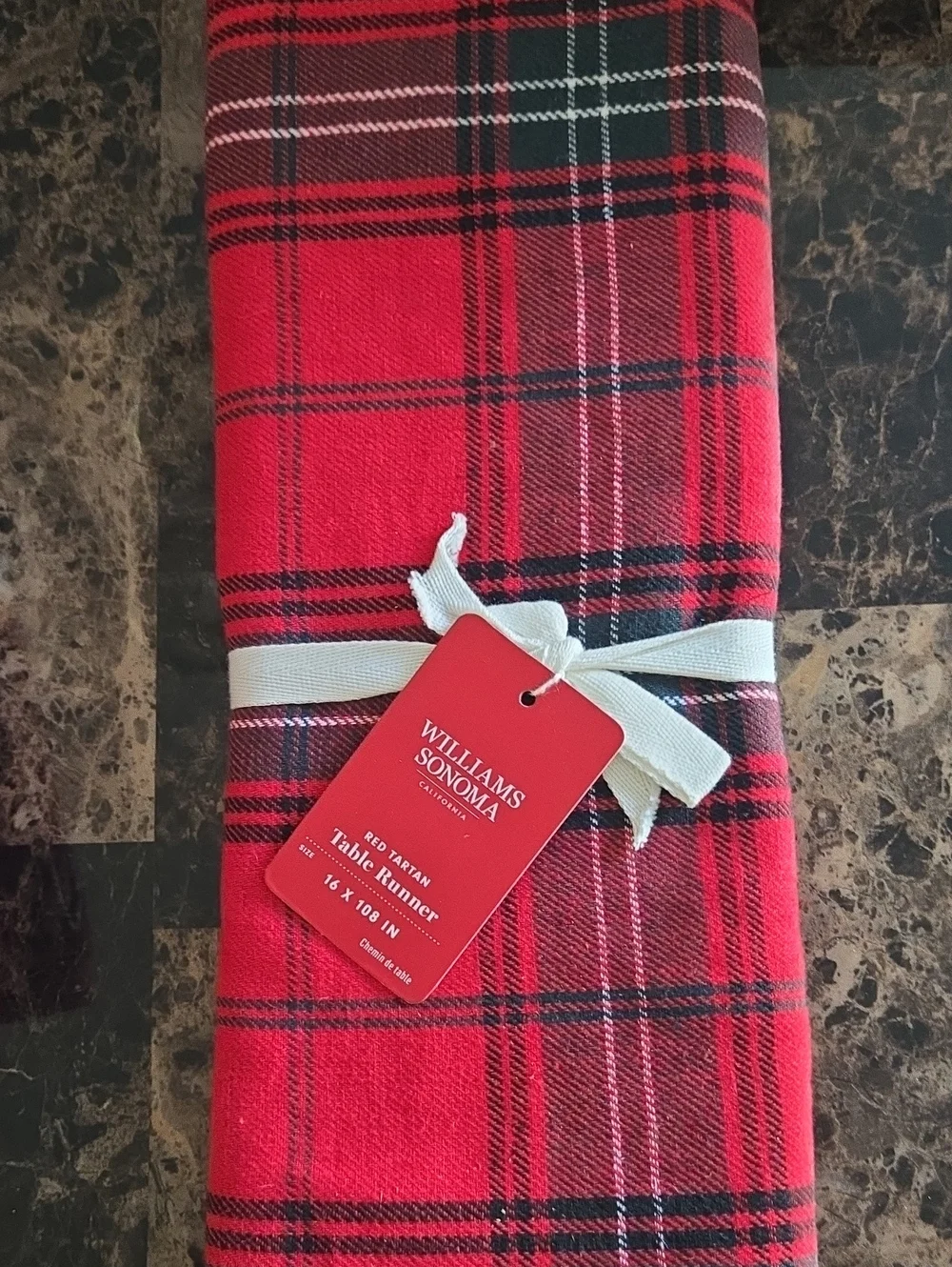 Williams Sonoma Red Plaid Holiday Throws and Napkin Set